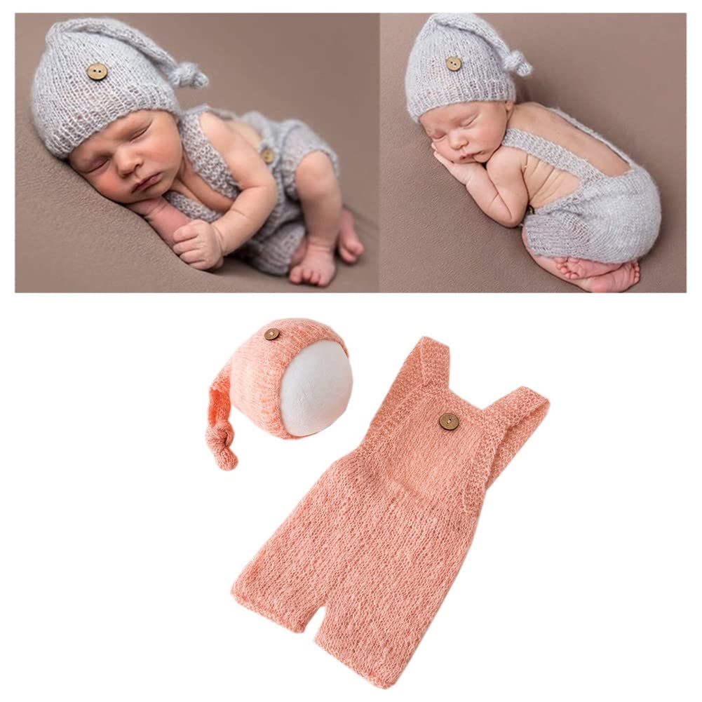 Fashion Cute Newborn Boy Girls Baby Costume Outfits Photography Props Hat Pants