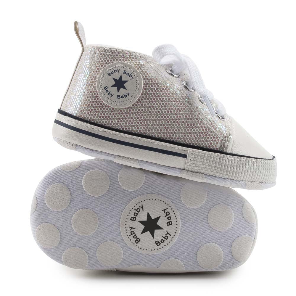 Unisex Baby Girls Boys Canvas High-top Shoes, Newborn Infant Anti-Slip Soft Sole Frist Walking Breathable Sneakers
