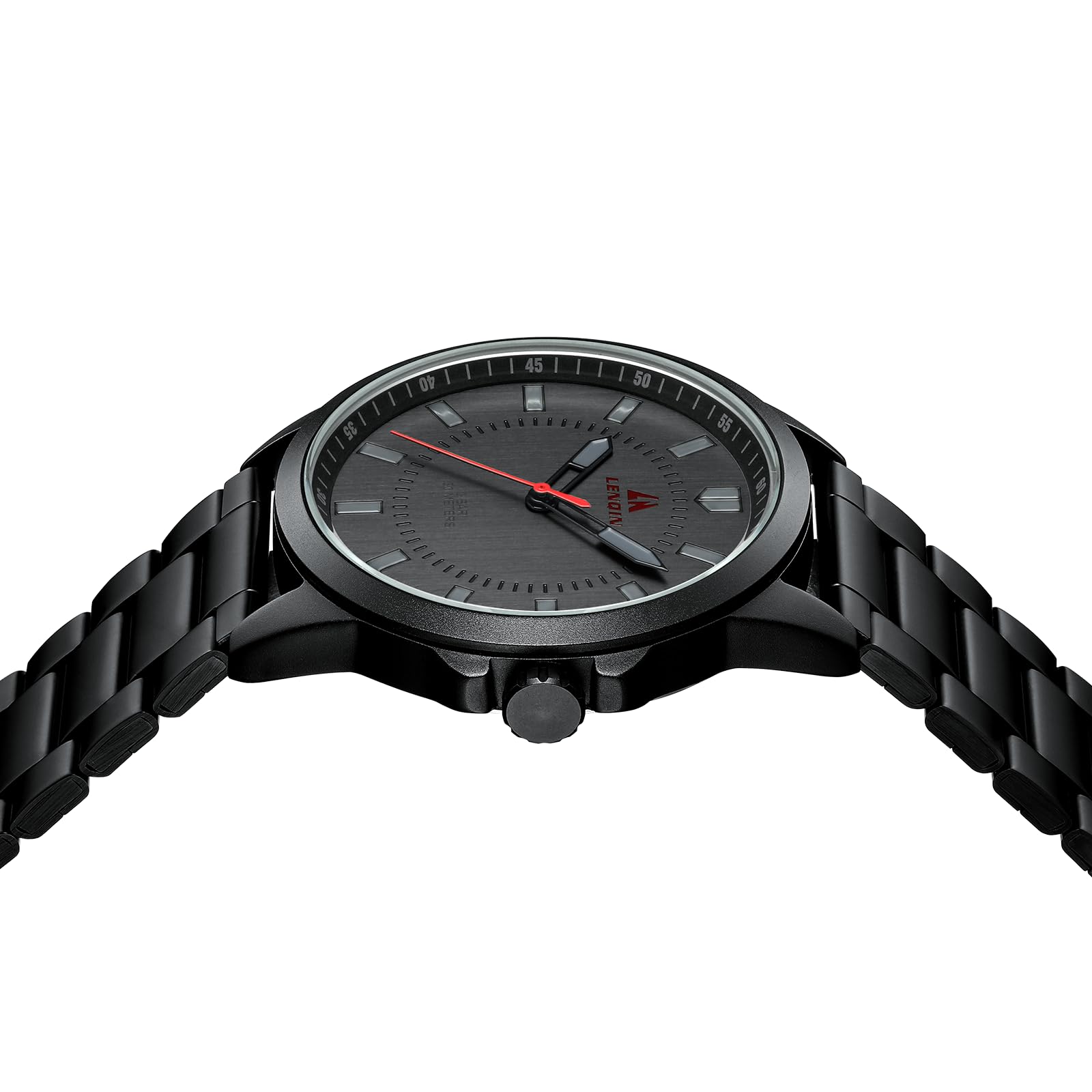 LN LENQIN Mens Watches Waterproof Stainless Steel Watch for Men Analog Quartz Fashion Business Designer Wristwatch