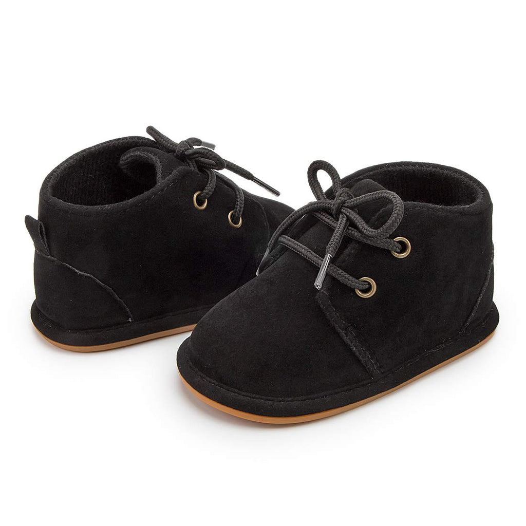 HsdsBebe Baby Boys Girls Oxford Shoes PU Leather Soft Rubber Sole Sneakers Anti-Slip Toddler Ankle Boots Infant Walking Shoes Moccasins
