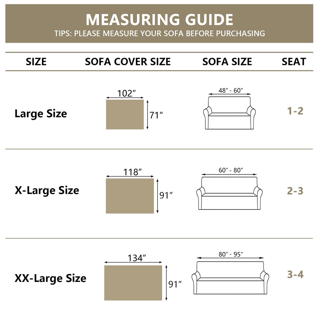 MYSKY HOME Boho Couch Cover Super Soft Couch Covers for 2-3 Cushion Couch Sofa, Modern Grey Jacquard Sofa Slipcover Loveseat Futon Cover, Couch Covers for Sectional Sofa, 71" x 118", Grey Curve