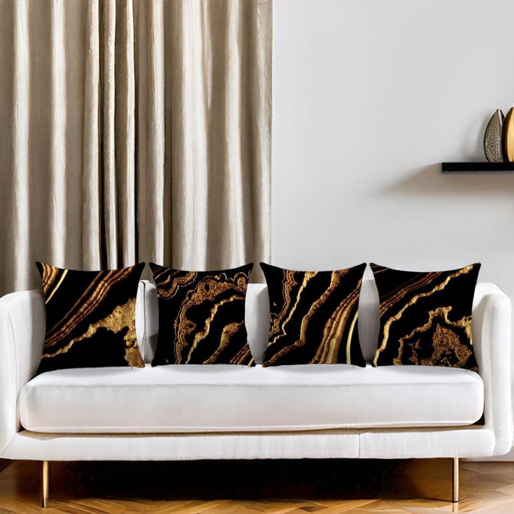 18 x 18 inch Set of 4 Decorative Pillow Covers Grey Marble Texture Throw Pillow Covers Living Room Decor Square Cushion Covers for Modern Styles Abstract Home Bedroom Couch Chair Sofa Pillow Cases