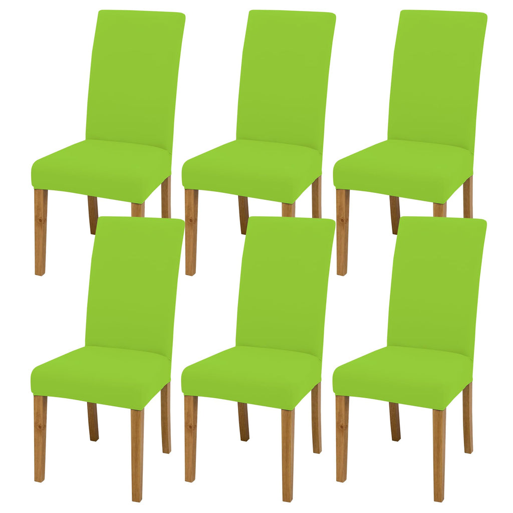 BIETYONE Stretch Dining Chair Covers Set of 6, Soft Removable Washable Kitchen Parsons Chair Slipcovers, High Elastic Seat Protector for Home Hotel Banquet