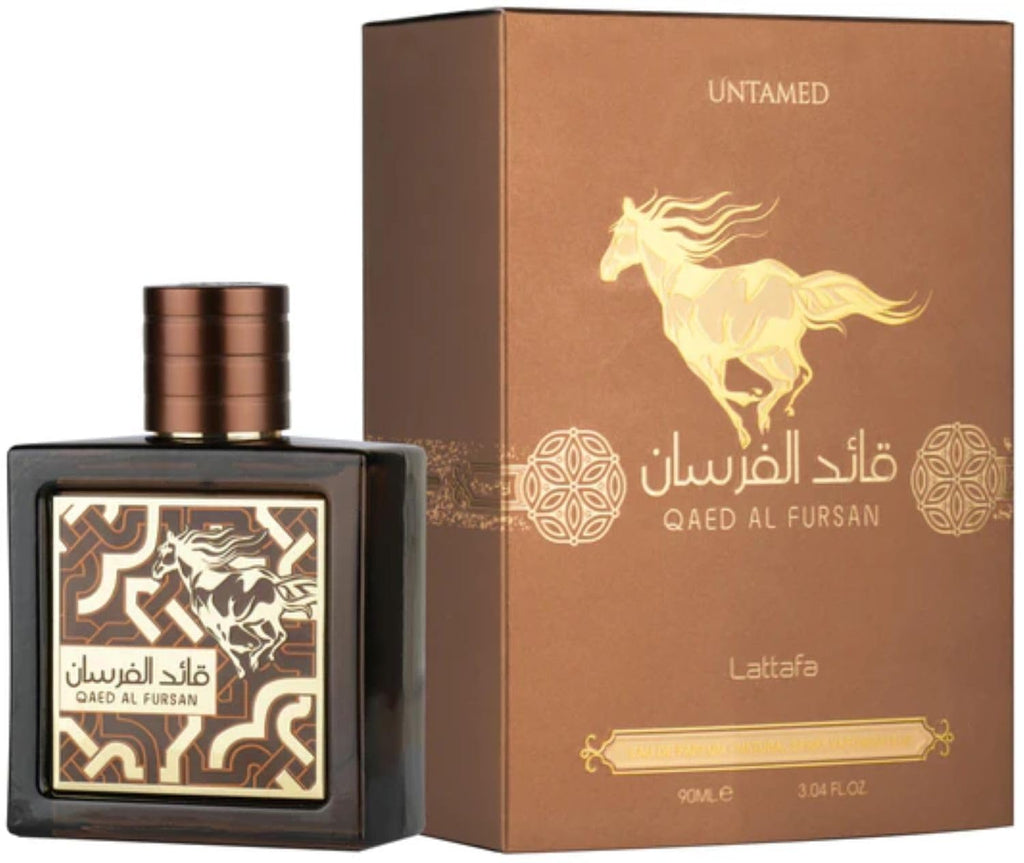Lattafa Qaed Al Fursan - Oriental, Fruity, Fresh, Amber Wood - Eau de Parfum Long-Lasting Fragrance for Unisex, 3.40 Ounce / 100 ml