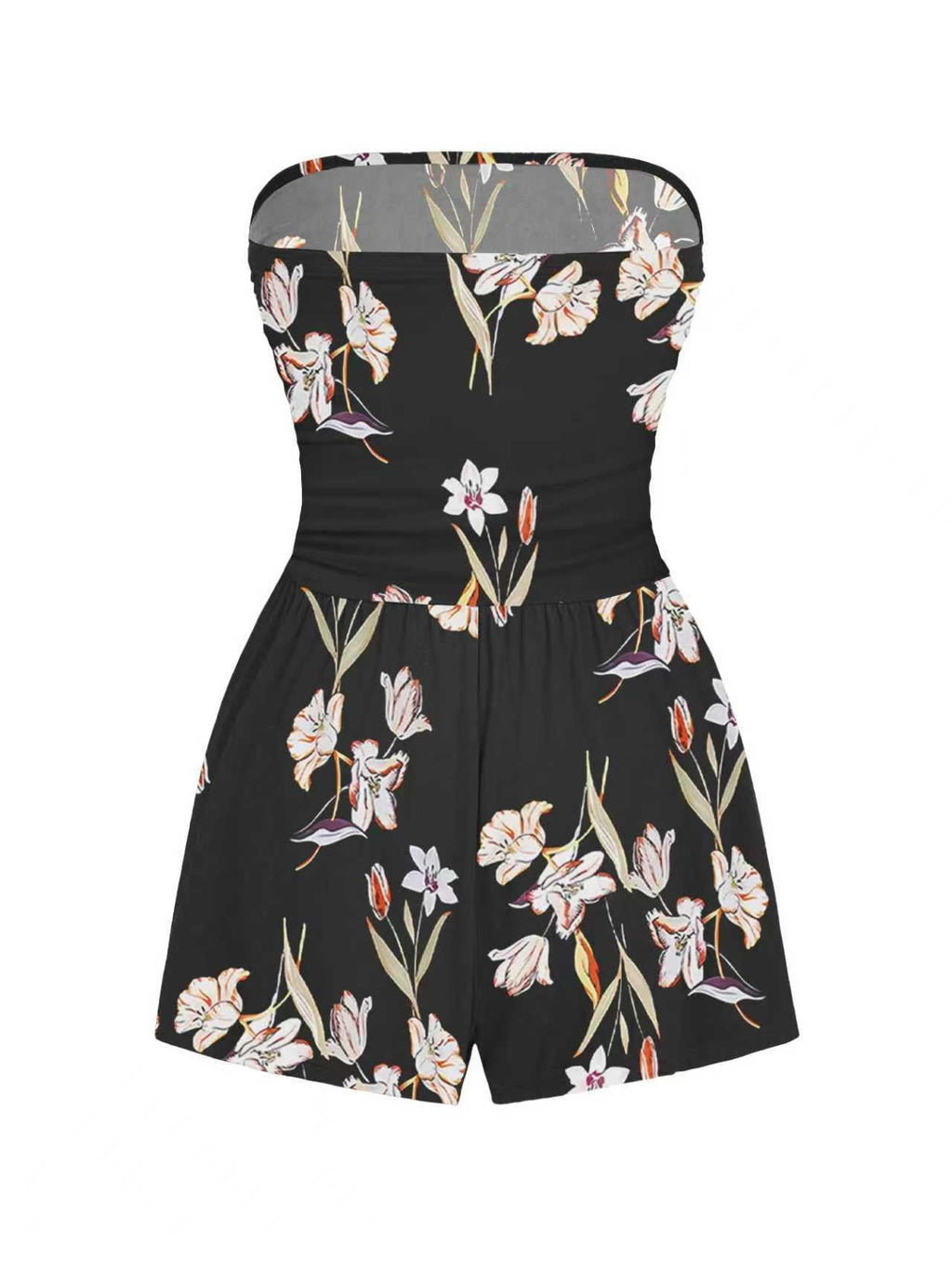 AUXDIO Women Summer Casual Strapless Romper Sleeveless Off Shoulder Short Jumpsuits 2026 Beach Vacation Clothes