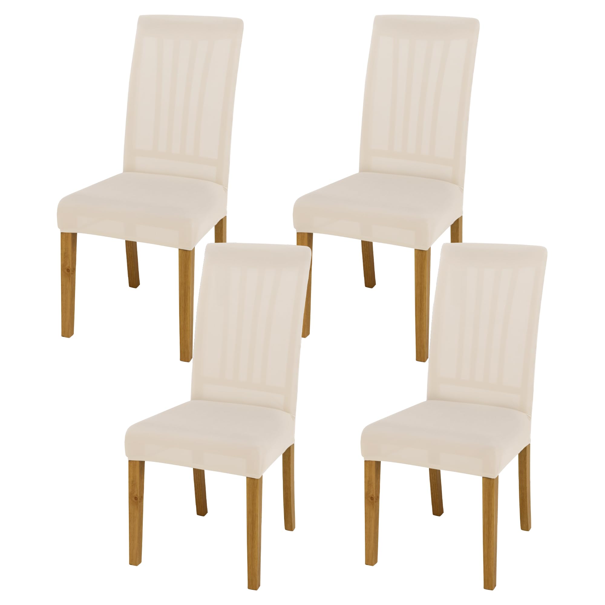 BIETYONE Stretch Dining Chair Covers Set of 6, Soft Removable Washable Kitchen Parsons Chair Slipcovers, High Elastic Seat Protector for Home Hotel Banquet