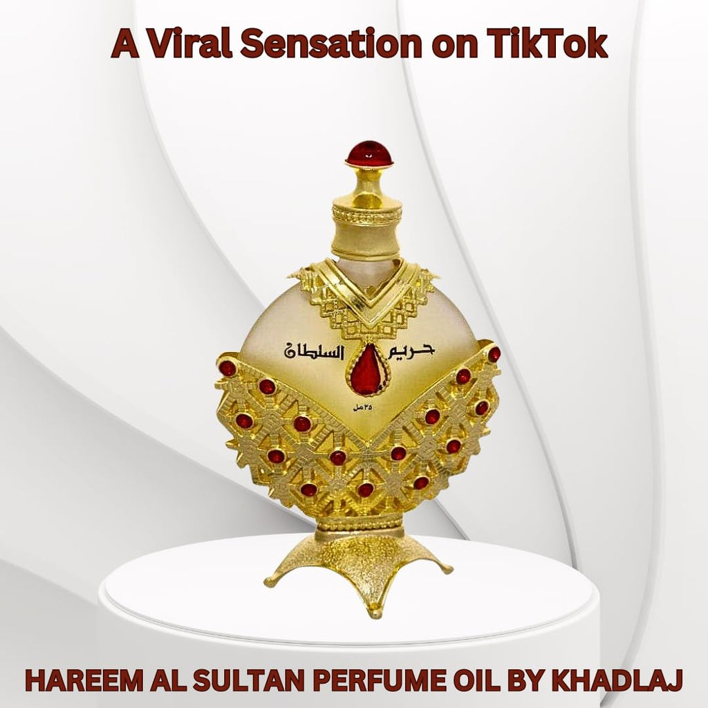 KHADLAJ PERFUMES Hareem Al Sultan Gold Concentrated Perfume Oil for Unisex, 1.18 Ounce | for Unisex