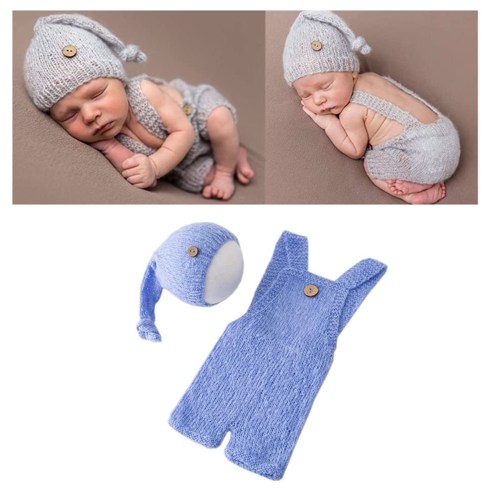 Fashion Cute Newborn Boy Girls Baby Costume Outfits Photography Props Hat Pants