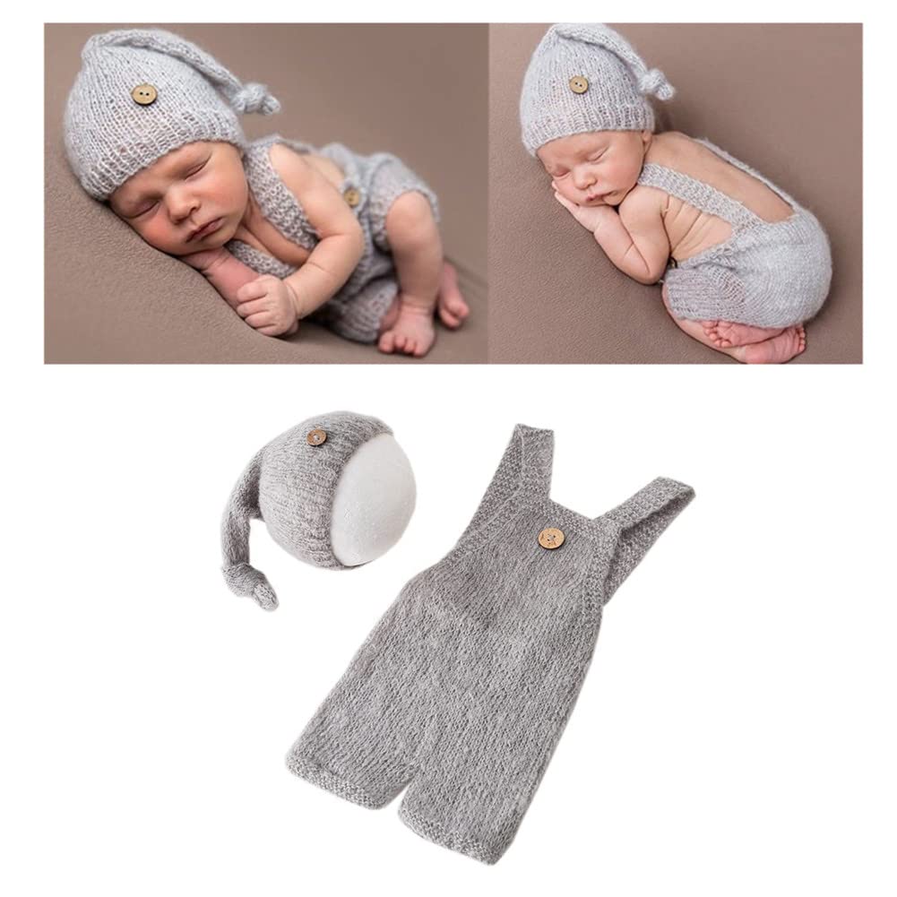Fashion Cute Newborn Boy Girls Baby Costume Outfits Photography Props Hat Pants