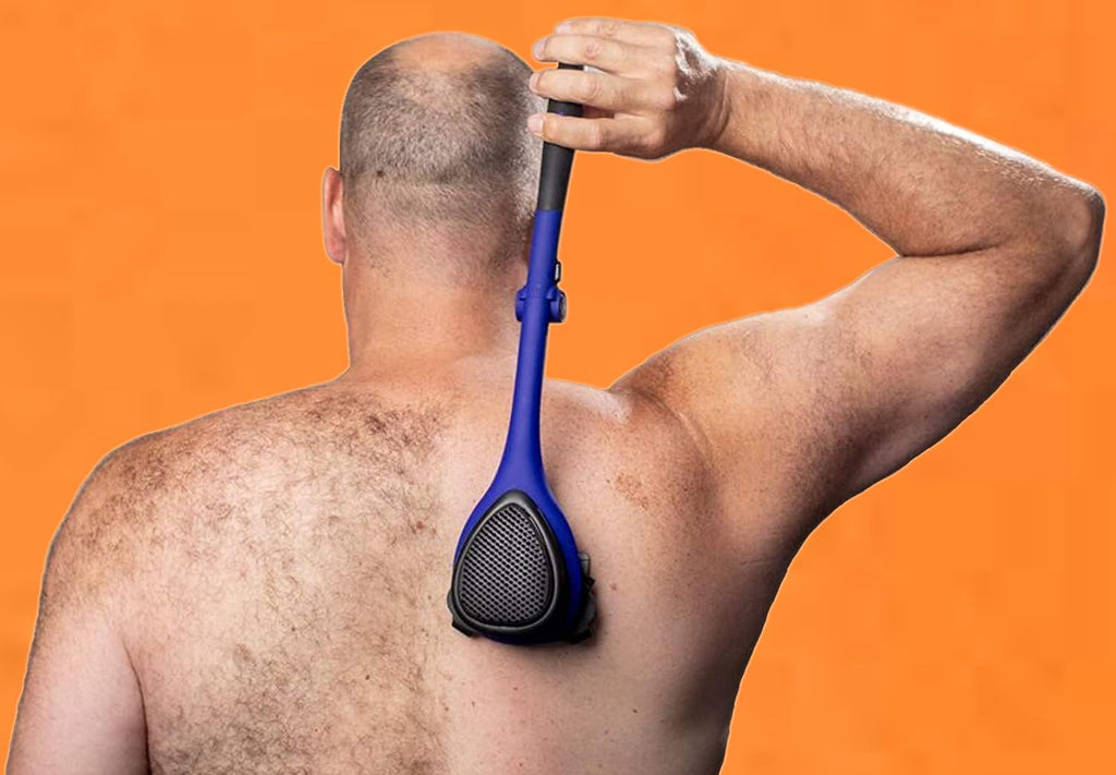 baKblade 2.0 PLUS - Back Shaver for Men (DIY), Ergonomic Handle, Shave Wet or Dry (Extra Blades Included)