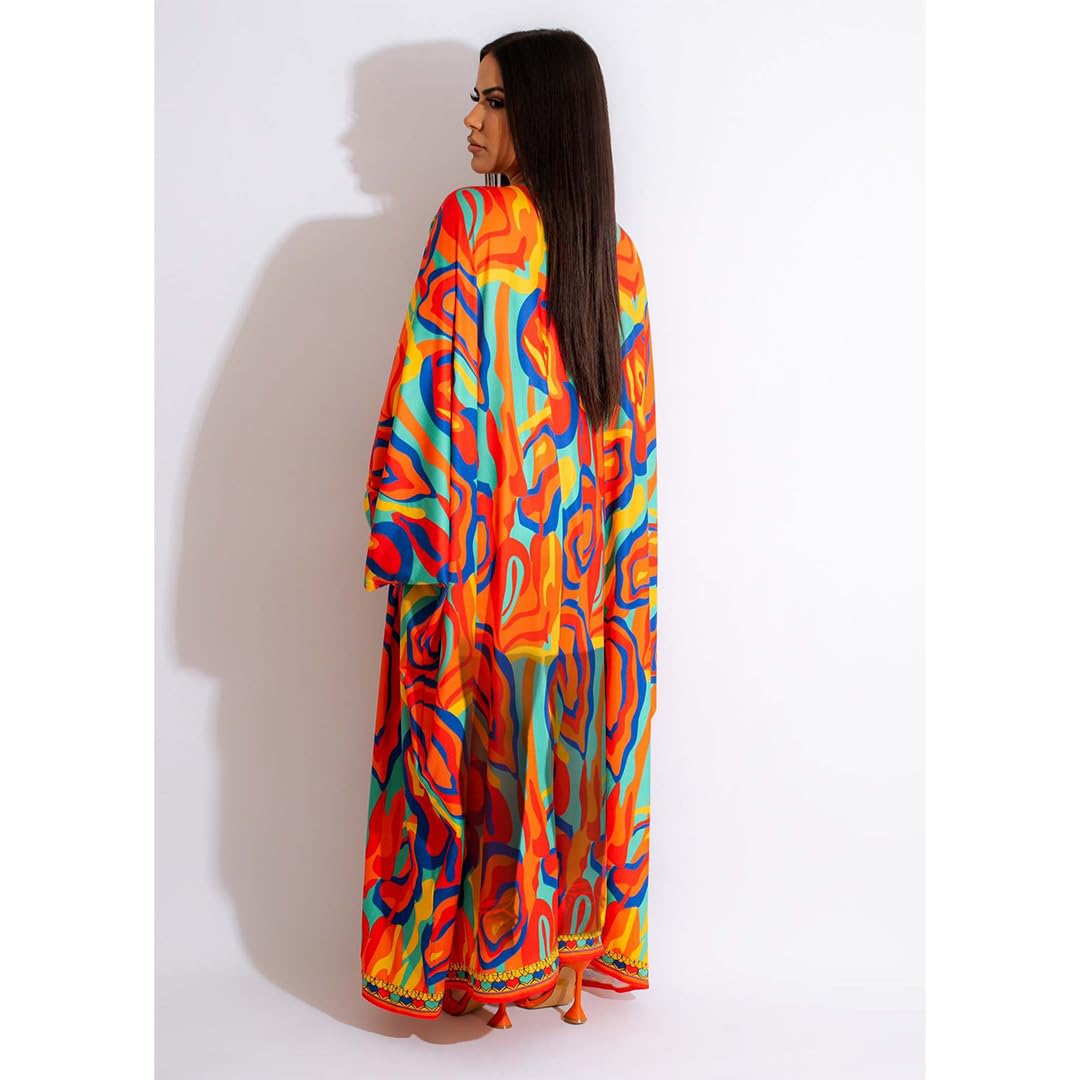 QegarTop Kimono Shorts Set for Women Two Piece Summer Vacation Outfits Flowy Beach Cover up Duster