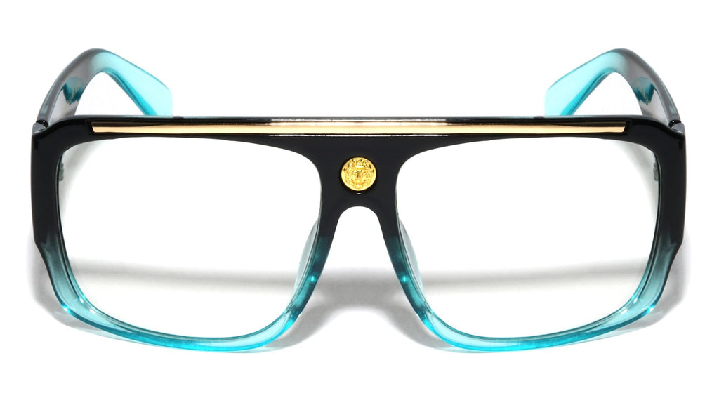 Lion Head Flat Top Hip Hop Rapper Retro Bold Sunglasses