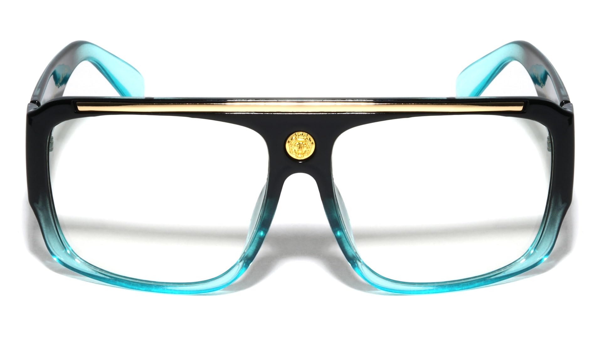 Lion Head Flat Top Hip Hop Rapper Retro Bold Sunglasses