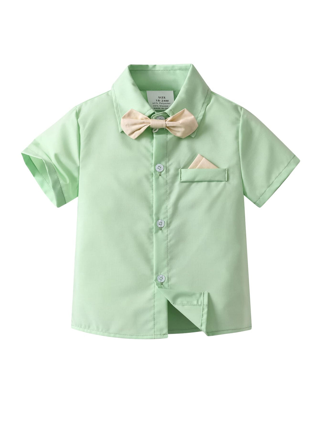Boarnseorl Baby Boys Gentleman Outfits Suits, Infant Shirt+Shorts+Bow Tie+Suspenders