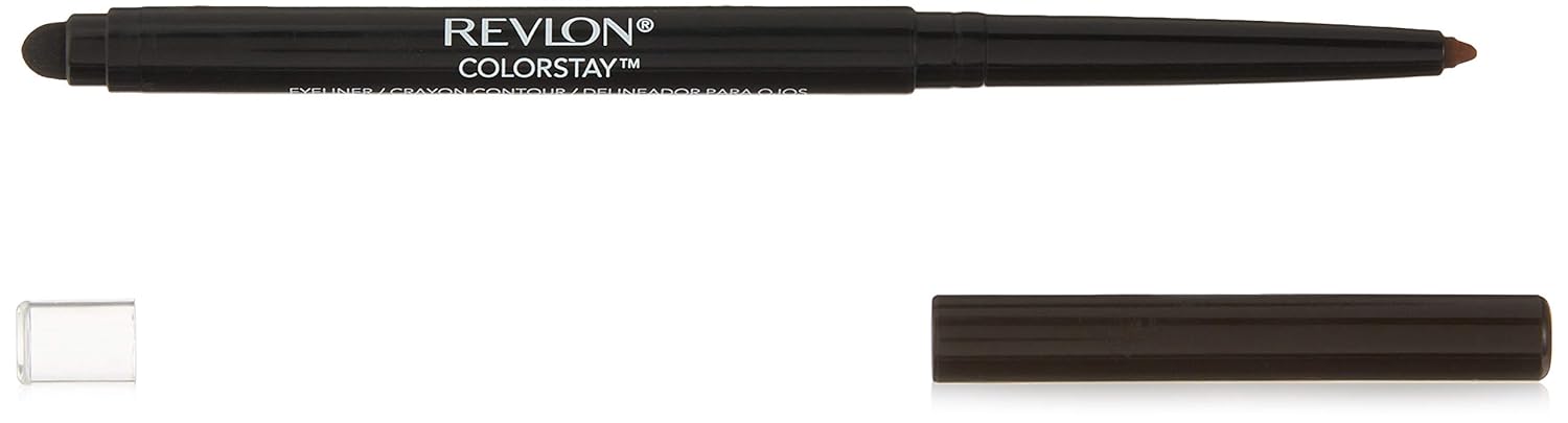Revlon ColorStay Pencil Waterproof Eyeliner, Smudge-Proof, Eye Makeup with Built-In Sharpener, Long-Lasting, Matte Finish, 201 Black, 2 pack