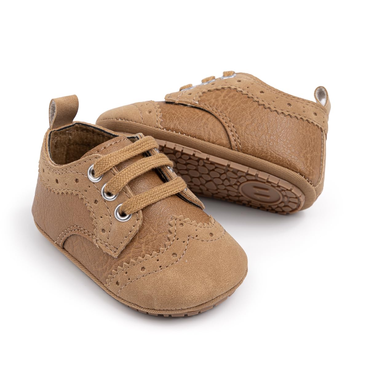 HsdsBebe Baby Boys Girls Oxford Shoes PU Leather Soft Rubber Sole Sneakers Anti-Slip Toddler Ankle Boots Infant Walking Shoes Moccasins