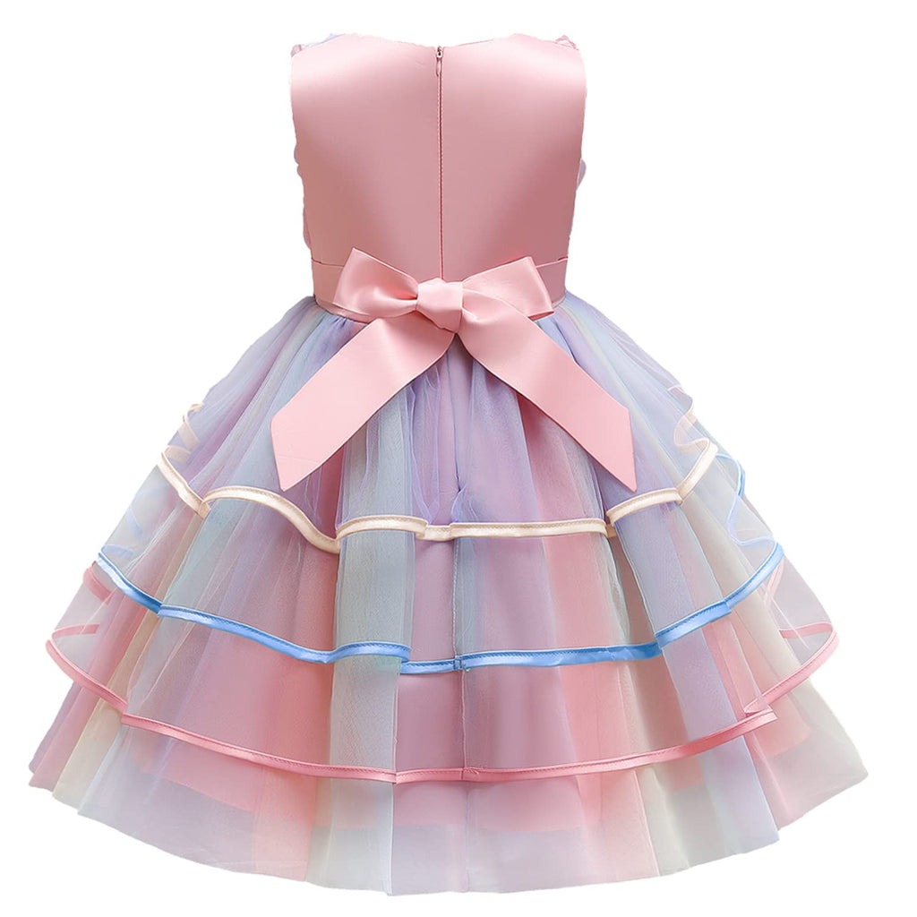 NNJXD Flower Girl Dress Kids Ruffles Lace Party Wedding Dresses