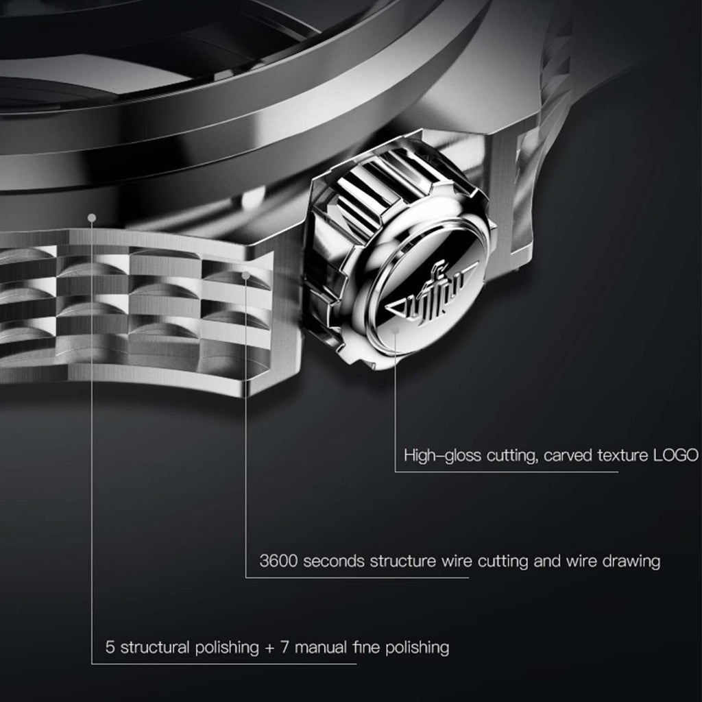 OLEVS Watches Men Waterproof Luxury Big Face Mens Watch Stainless Steel Quartz Analog Dress Watches for Men Luminous Multifunction Man Watch Relojes De Hombre