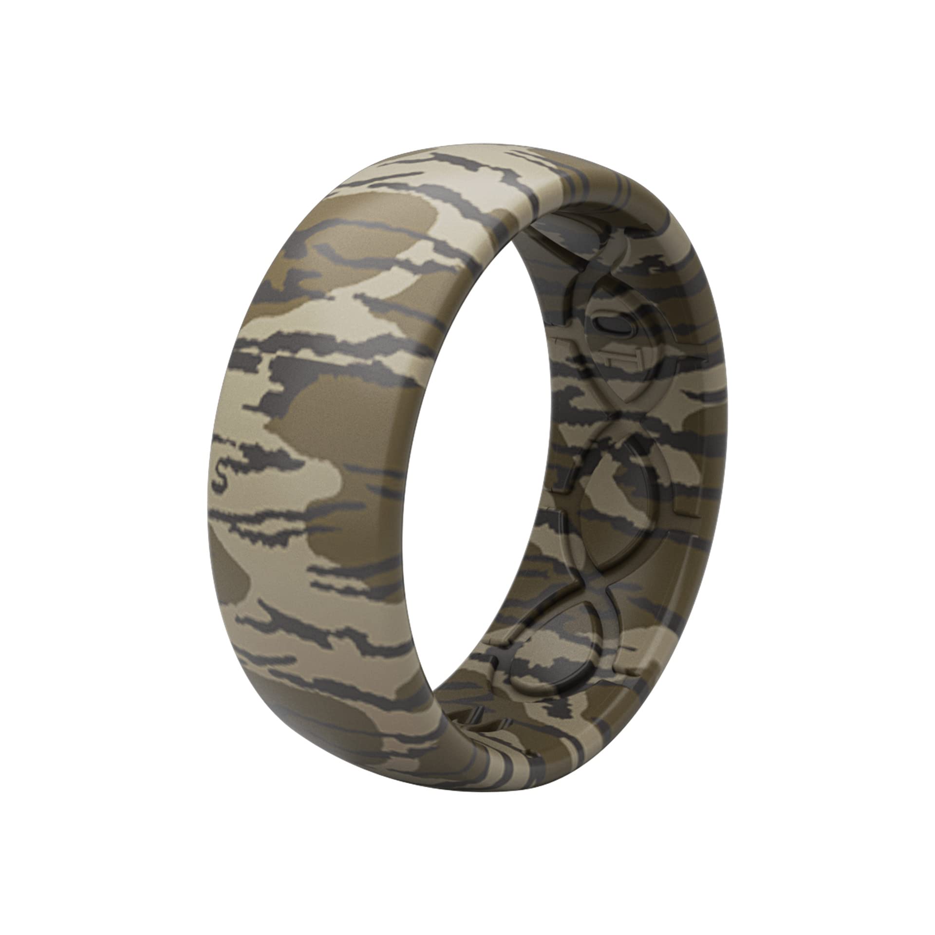 Groove Life Mossy Oak Camo Silicone Ring Breathable Rubber Wedding Rings for Men and Women, Unique Design, Comfort Fit Ring