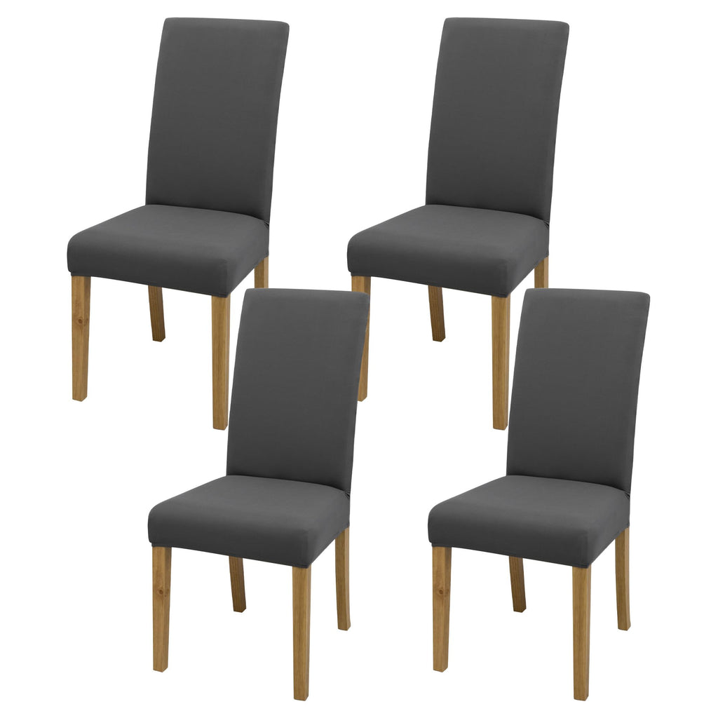 BIETYONE Stretch Dining Chair Covers Set of 6, Soft Removable Washable Kitchen Parsons Chair Slipcovers, High Elastic Seat Protector for Home Hotel Banquet