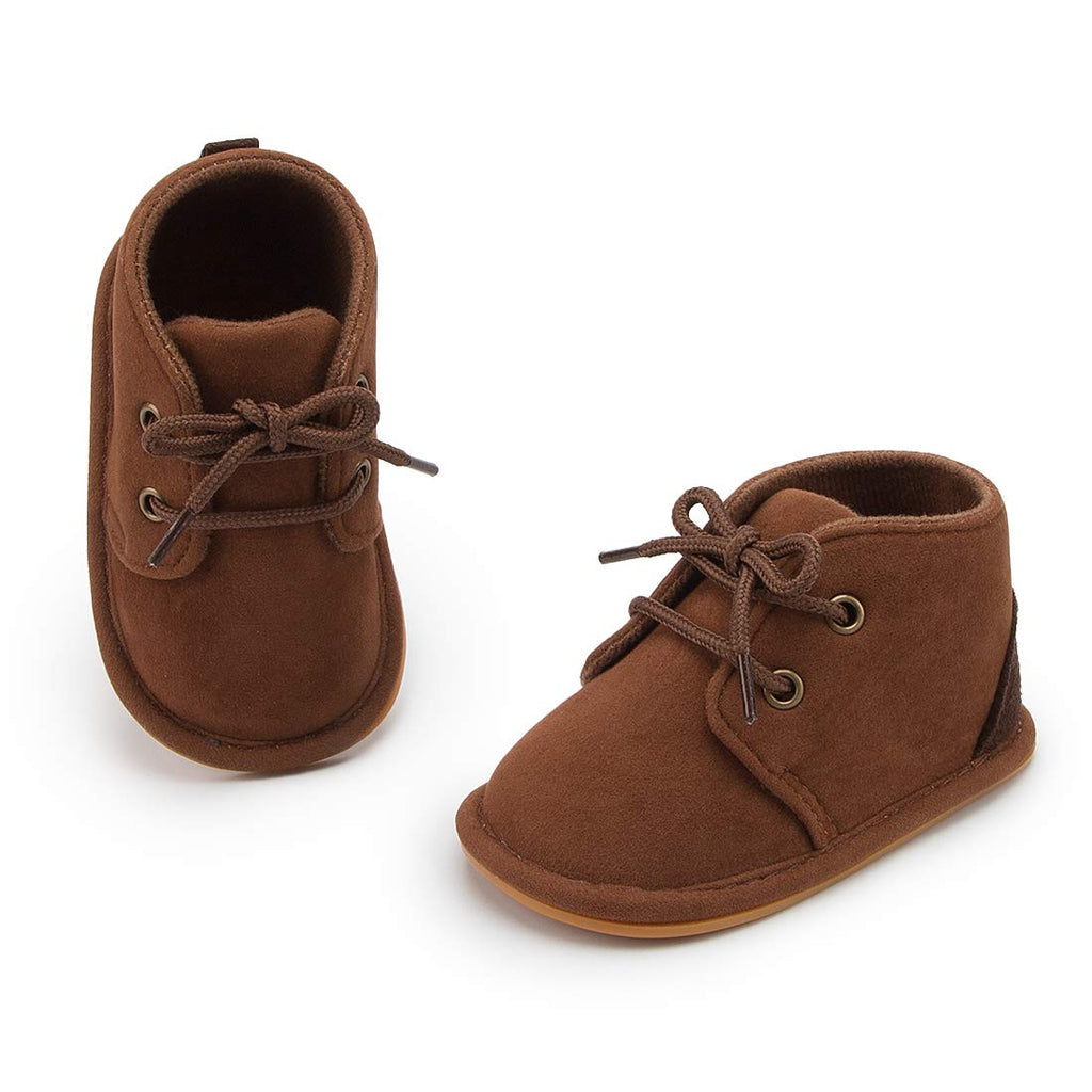 HsdsBebe Baby Boys Girls Oxford Shoes PU Leather Soft Rubber Sole Sneakers Anti-Slip Toddler Ankle Boots Infant Walking Shoes Moccasins