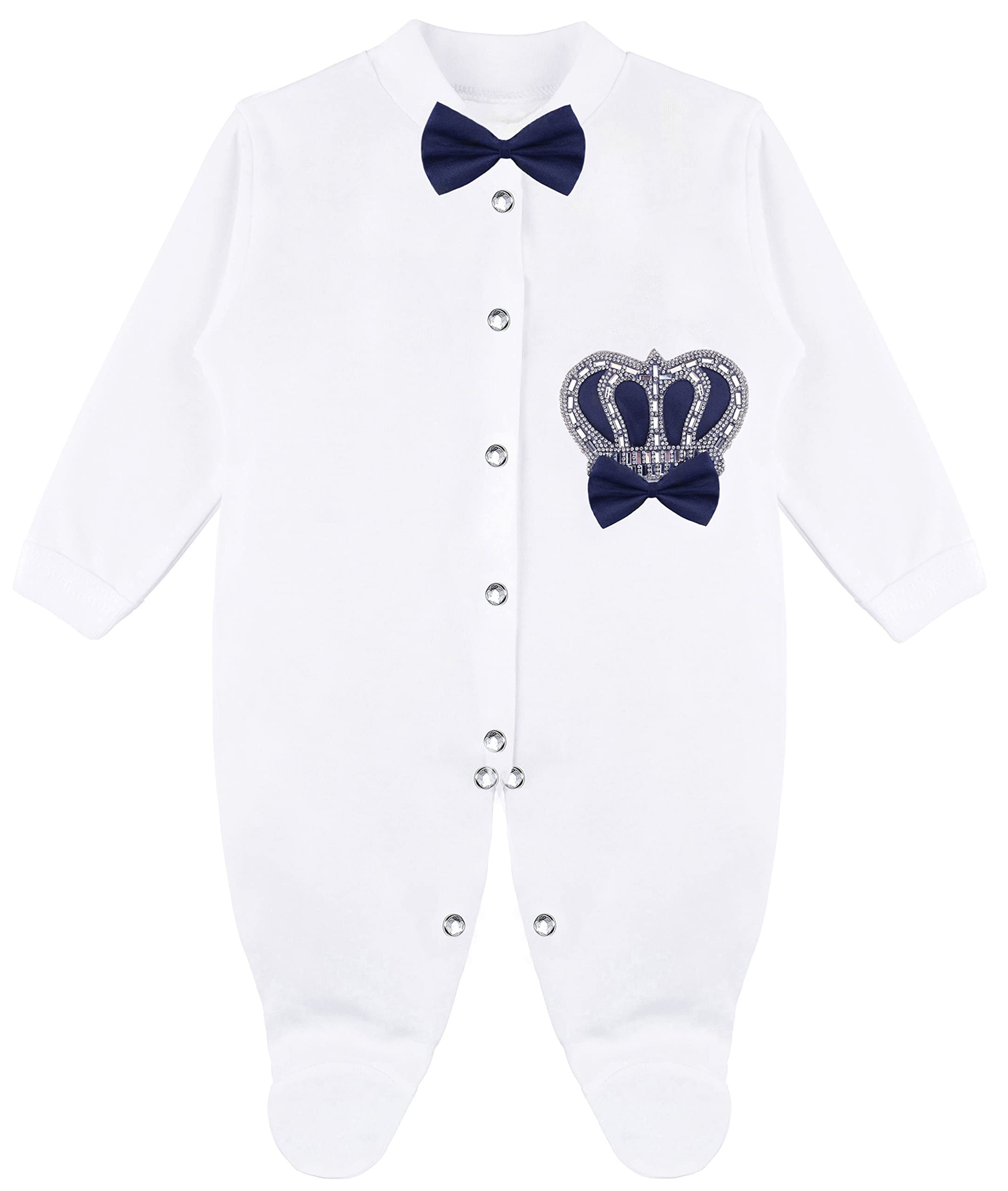 Lilax Baby Boy Newborn Crown Jewels Layette 3 Piece Gift Set