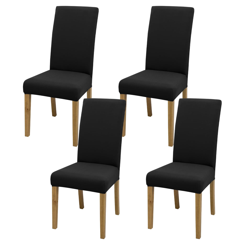 BIETYONE Stretch Dining Chair Covers Set of 6, Soft Removable Washable Kitchen Parsons Chair Slipcovers, High Elastic Seat Protector for Home Hotel Banquet