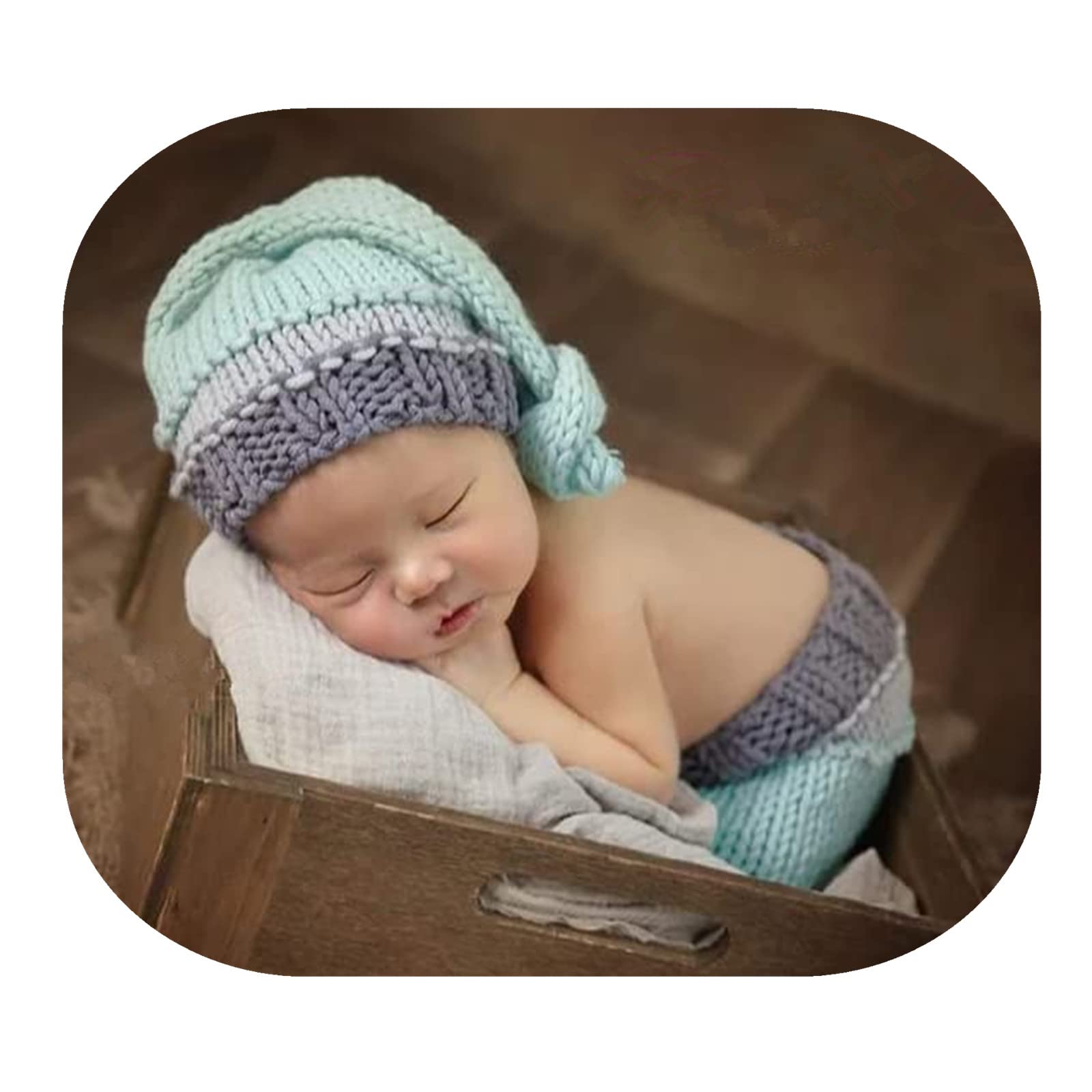 Fashion Cute Newborn Boy Girls Baby Costume Outfits Photography Props Hat Pants