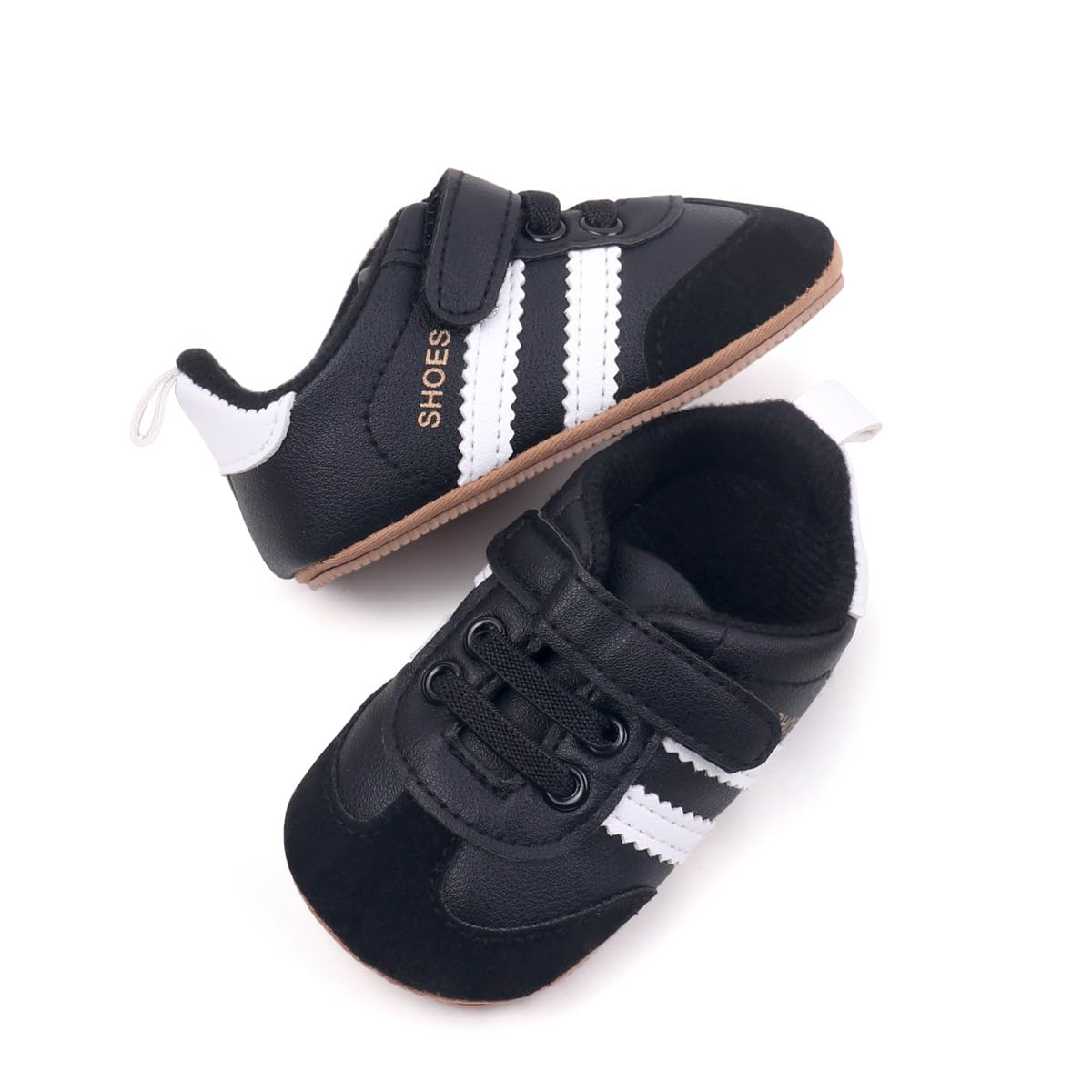 HsdsBebe Baby Boys Girls Oxford Shoes PU Leather Soft Rubber Sole Sneakers Anti-Slip Toddler Ankle Boots Infant Walking Shoes Moccasins