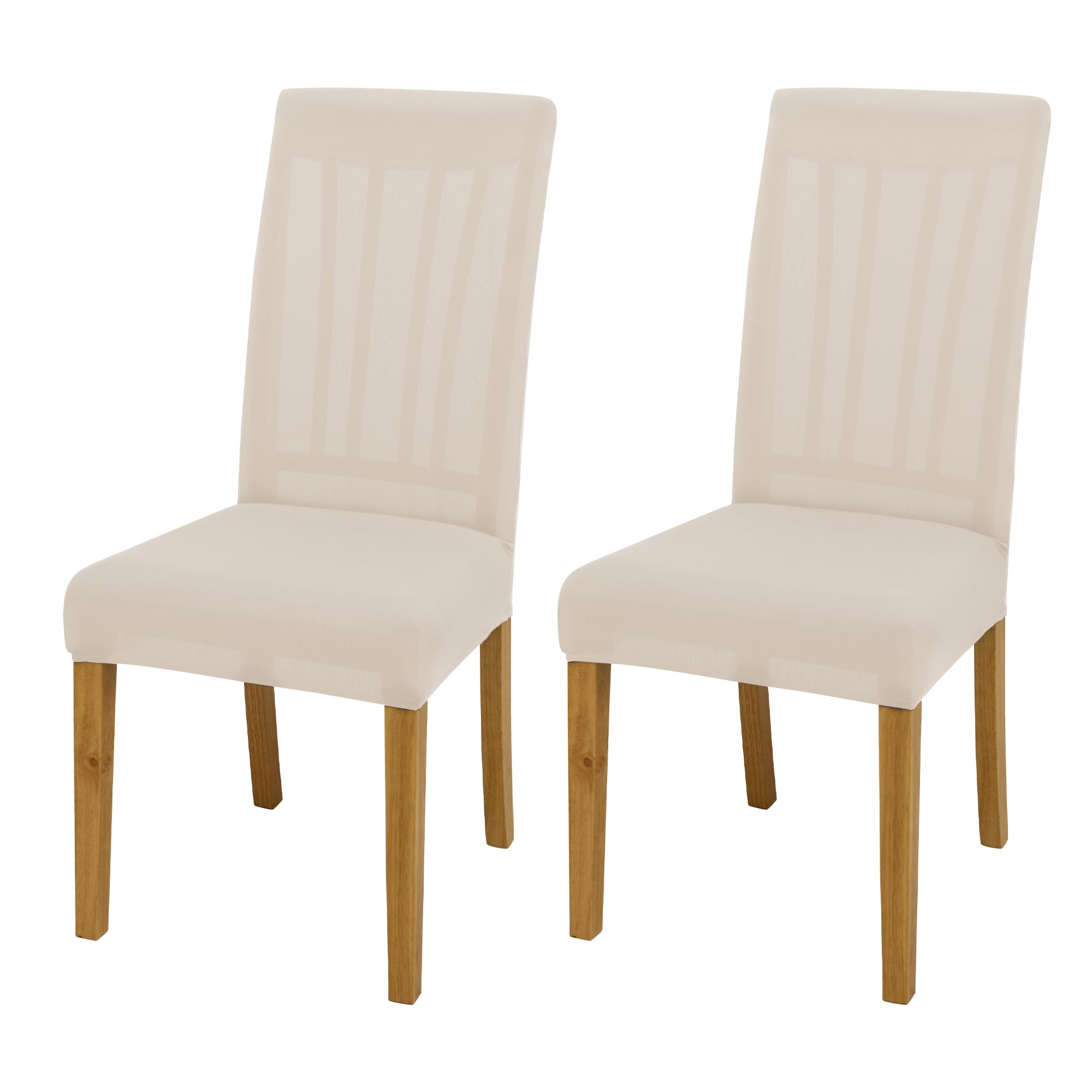BIETYONE Stretch Dining Chair Covers Set of 6, Soft Removable Washable Kitchen Parsons Chair Slipcovers, High Elastic Seat Protector for Home Hotel Banquet
