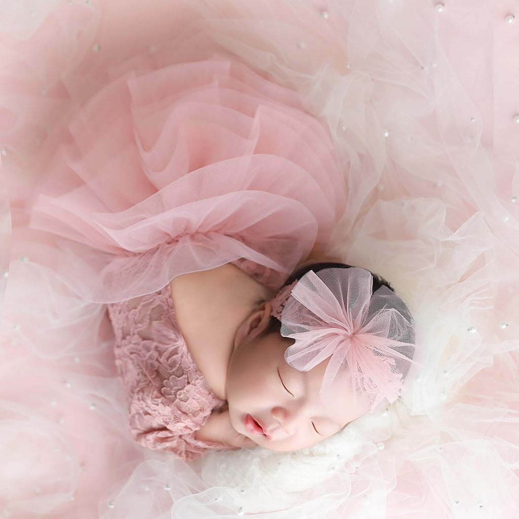 Newborn Photography Outfits Girl Baby Photography Props Lace Romper with Headress Newborn Outfits Girls Photo Props