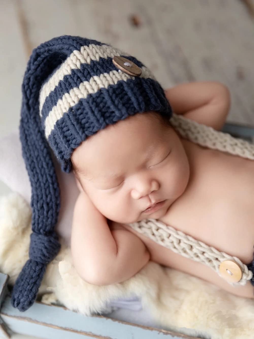 Fashion Cute Newborn Boy Girls Baby Costume Outfits Photography Props Hat Pants