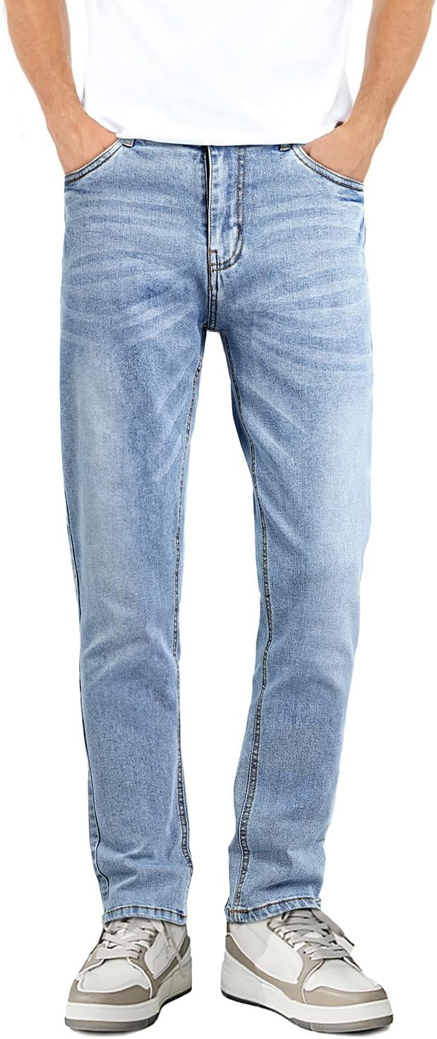 Heyfanee Mens Slim Fit Jeans Stretch Denim Pants for Men