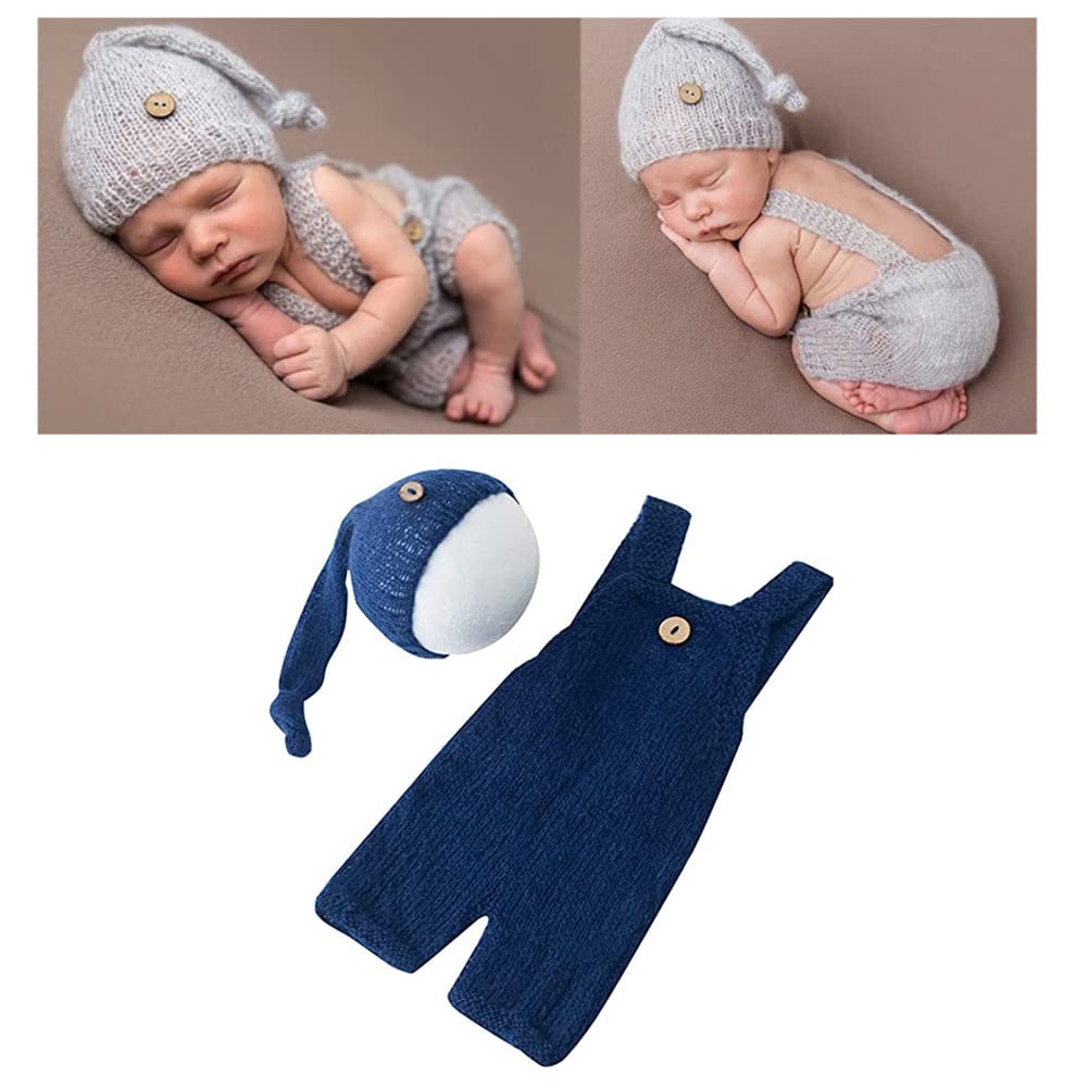 Fashion Cute Newborn Boy Girls Baby Costume Outfits Photography Props Hat Pants