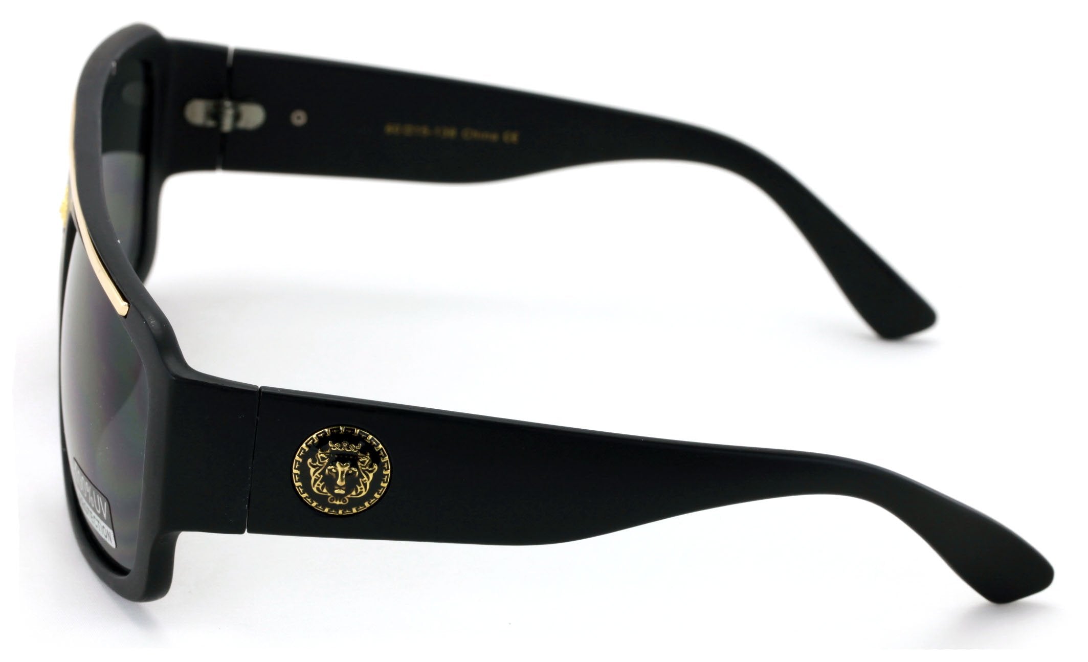 Lion Head Flat Top Hip Hop Rapper Retro Bold Sunglasses
