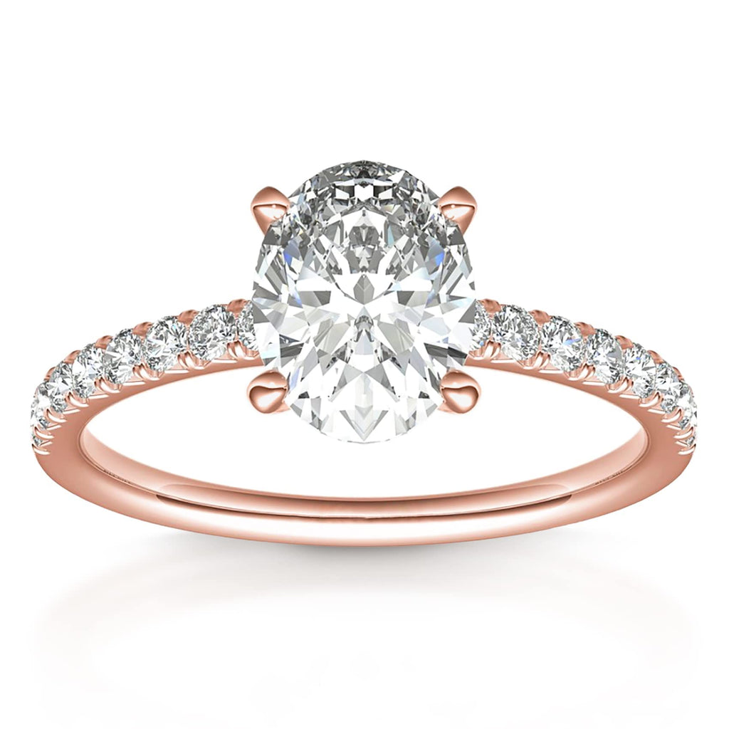 PAVOI 14K Gold Plated Engagement Rings for Women | Promise Wedding Band | 1.50CT - 3CT Cushion Cut Round Oval Cubic Zirconia Engagement Ring