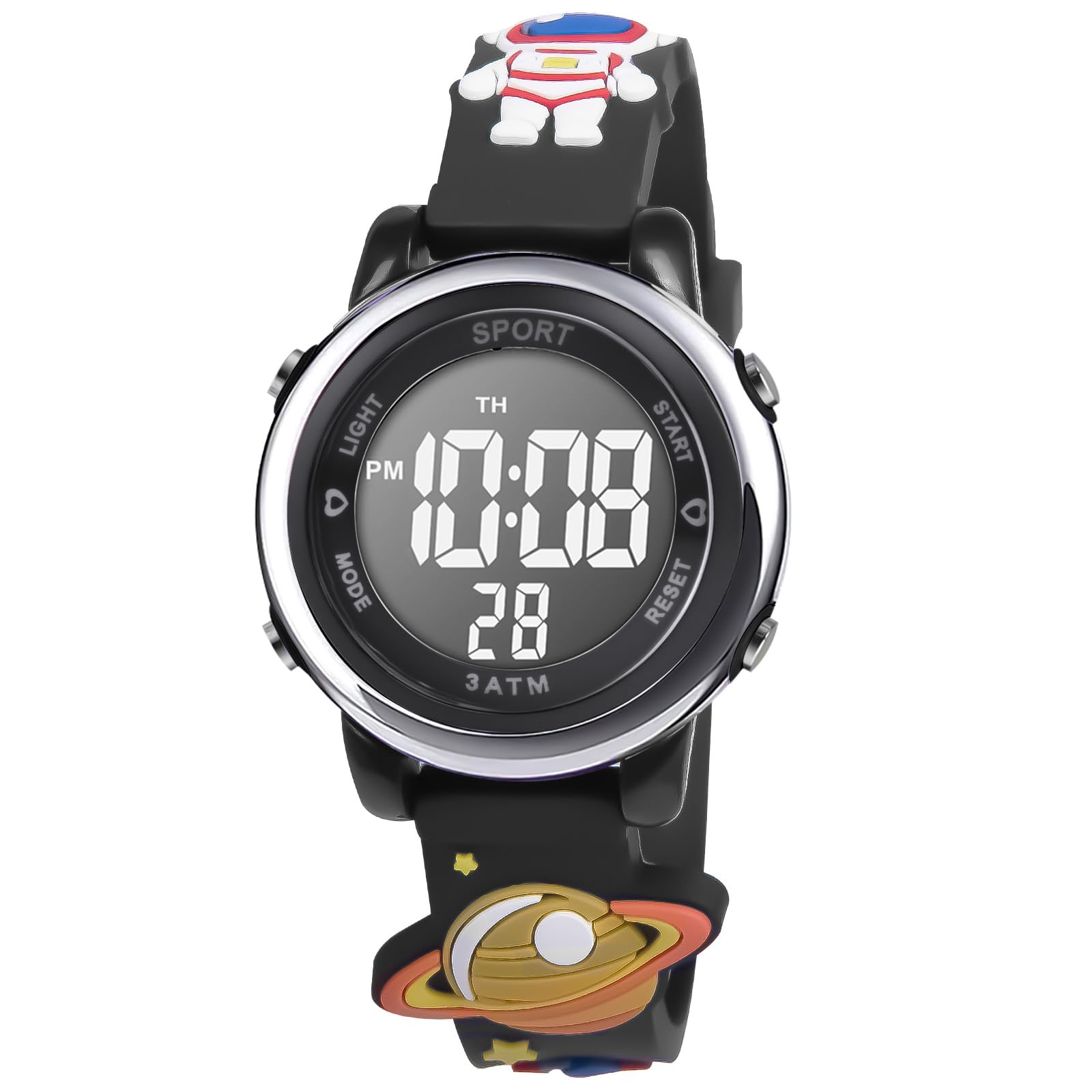 Vicloon Kids Watch, Toddler Digital Watch, Digital Watch LED Electrical Watches 7 Color Lights Watch Sport Outdoor with Alarm Stopwatch Unicorn Toys Gift for 6-12 Year Girls Children Wristwatch