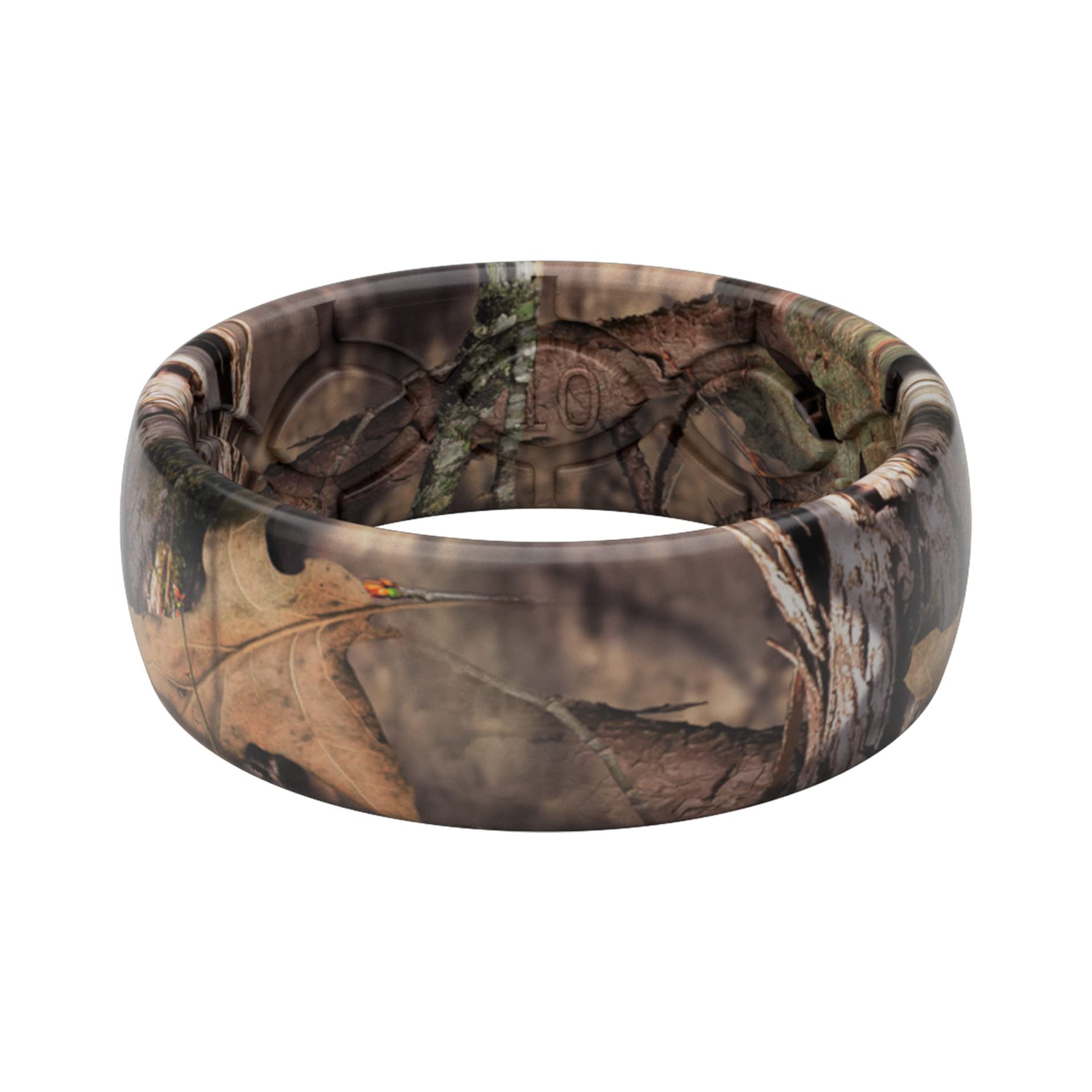 Groove Life Mossy Oak Camo Silicone Ring Breathable Rubber Wedding Rings for Men and Women, Unique Design, Comfort Fit Ring