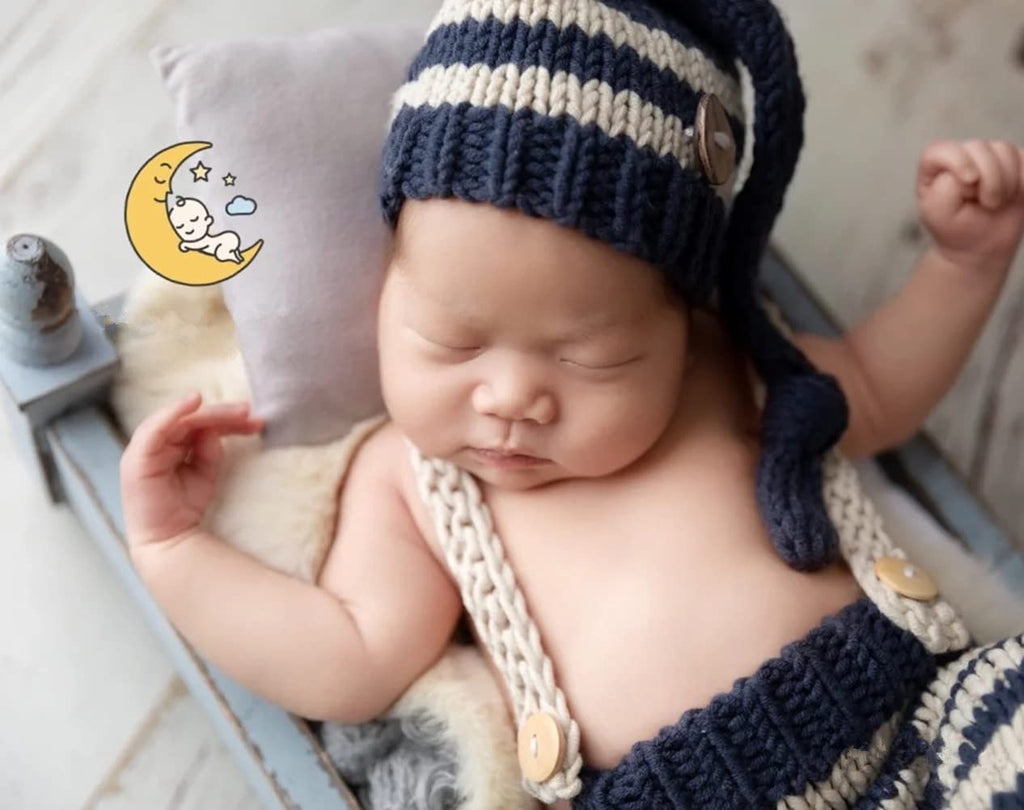 Fashion Cute Newborn Boy Girls Baby Costume Outfits Photography Props Hat Pants