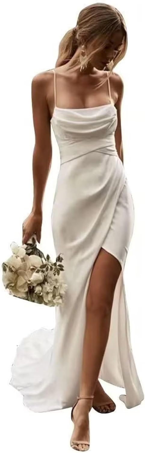 Wedding Dress for Bride Lace Appliques Mermaid Boho Beach Bridal Gowns BOF44