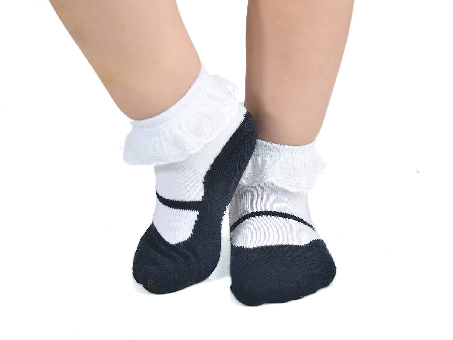 EPEIUS Unisex Baby Girls Boys Non-Slip Socks (Set of 6)