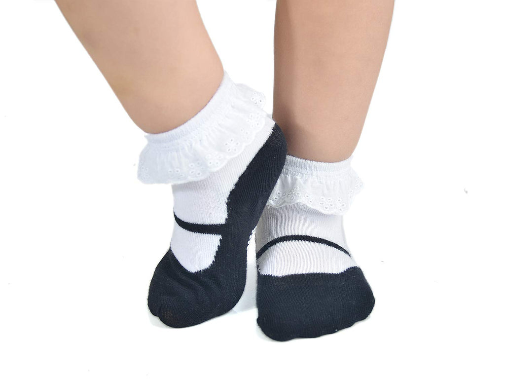 EPEIUS Unisex Baby Girls Boys Non-Slip Socks (Set of 6)