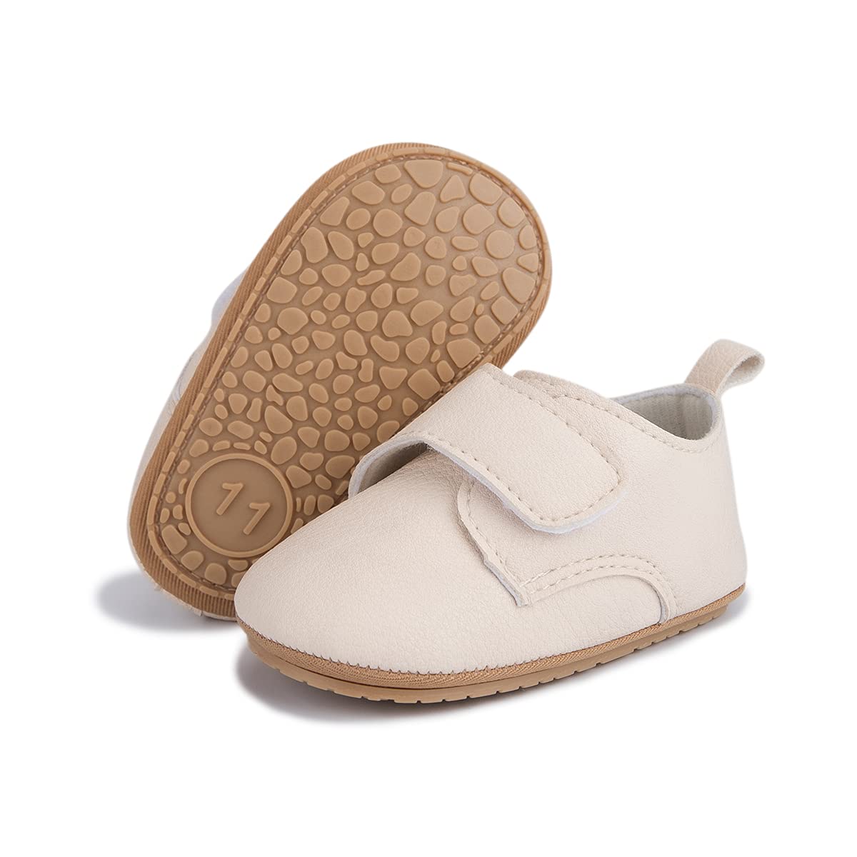 HsdsBebe Baby Boys Girls Oxford Shoes PU Leather Soft Rubber Sole Sneakers Anti-Slip Toddler Ankle Boots Infant Walking Shoes Moccasins