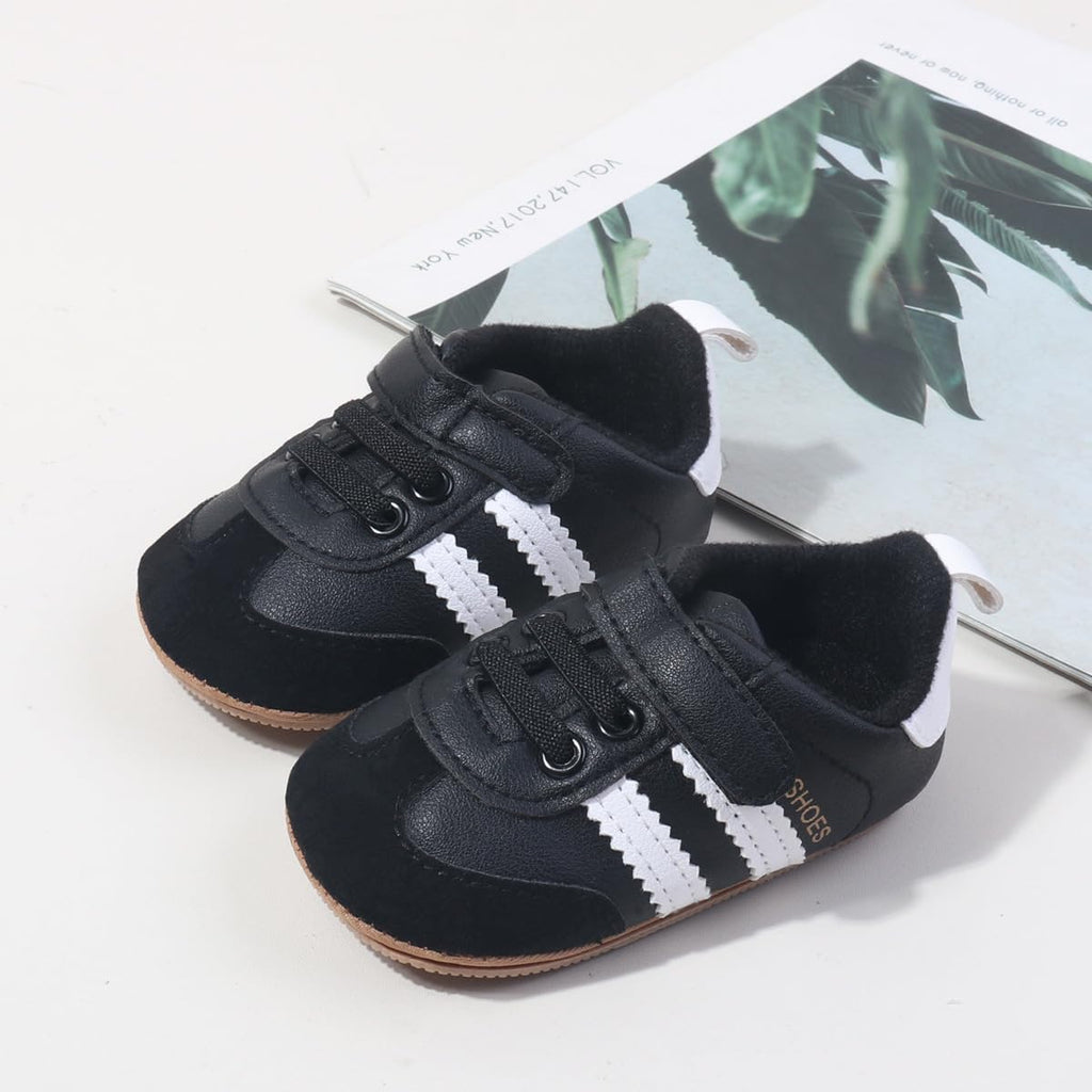 HsdsBebe Baby Boys Girls Oxford Shoes PU Leather Soft Rubber Sole Sneakers Anti-Slip Toddler Ankle Boots Infant Walking Shoes Moccasins