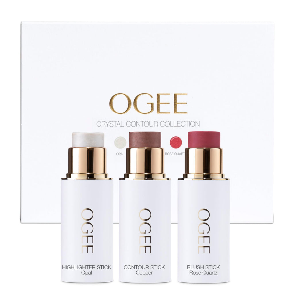 Ogee Sculpted Face Stick (MOONSTONE - ULTRAVIOLET SHEEN) Certified Organic Highlighter Makeup - Multi-Use Glow Highlighter Stick