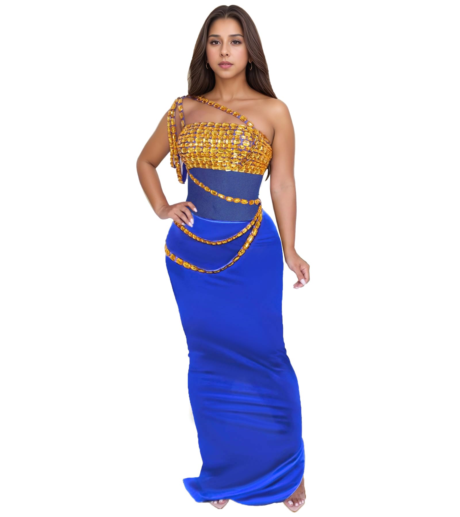 PORRCEY Women's Sexy Elegant Sparkly Sequins Evening Dress Party Club Night Outfits