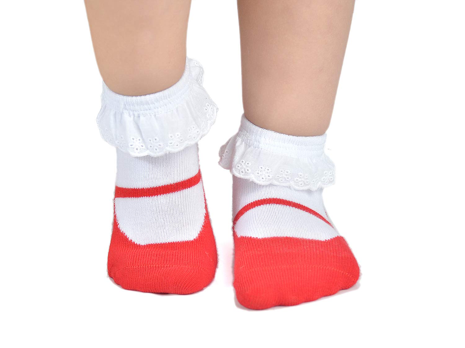 EPEIUS Unisex Baby Girls Boys Non-Slip Socks (Set of 6)