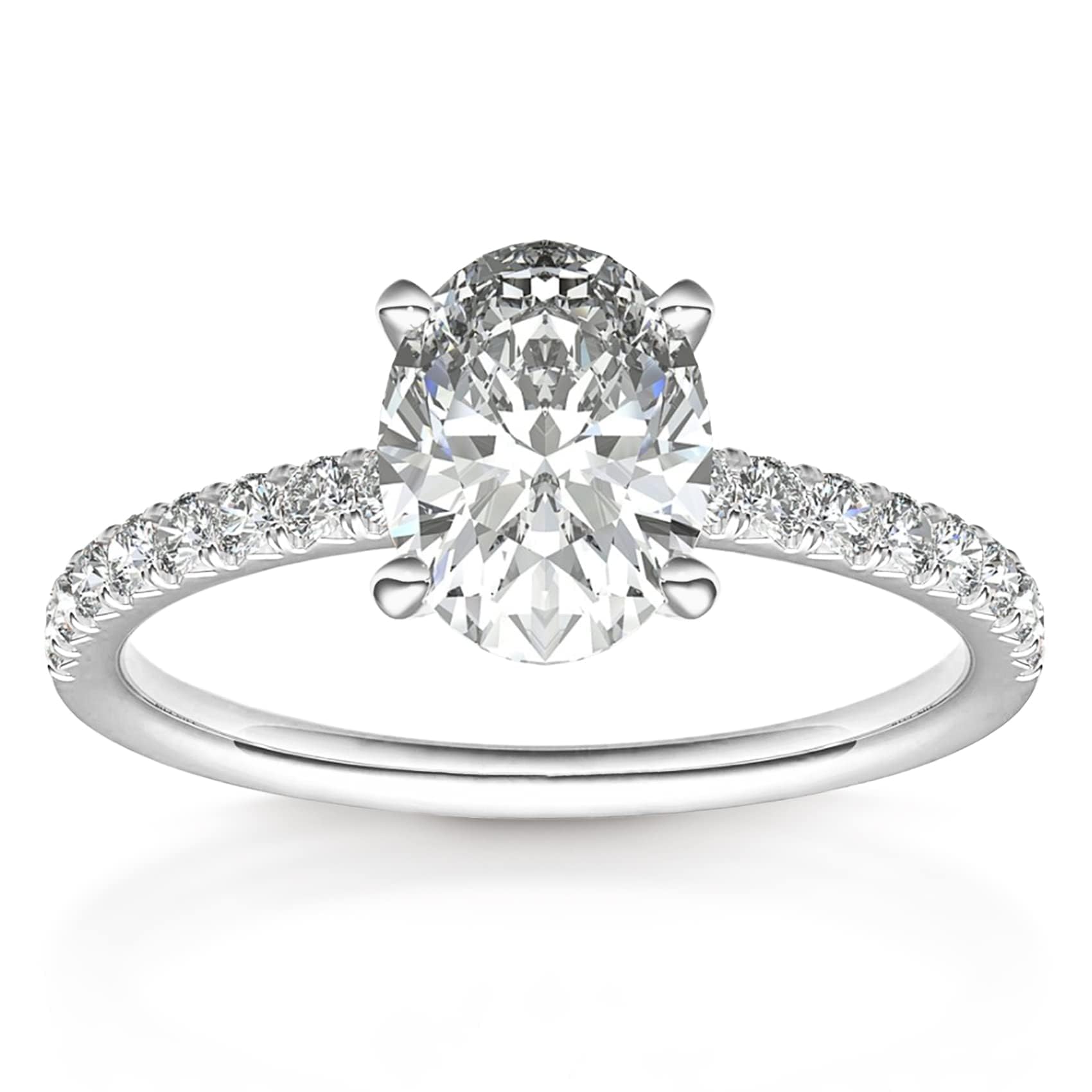 PAVOI 14K Gold Plated Engagement Rings for Women | Promise Wedding Band | 1.50CT - 3CT Cushion Cut Round Oval Cubic Zirconia Engagement Ring