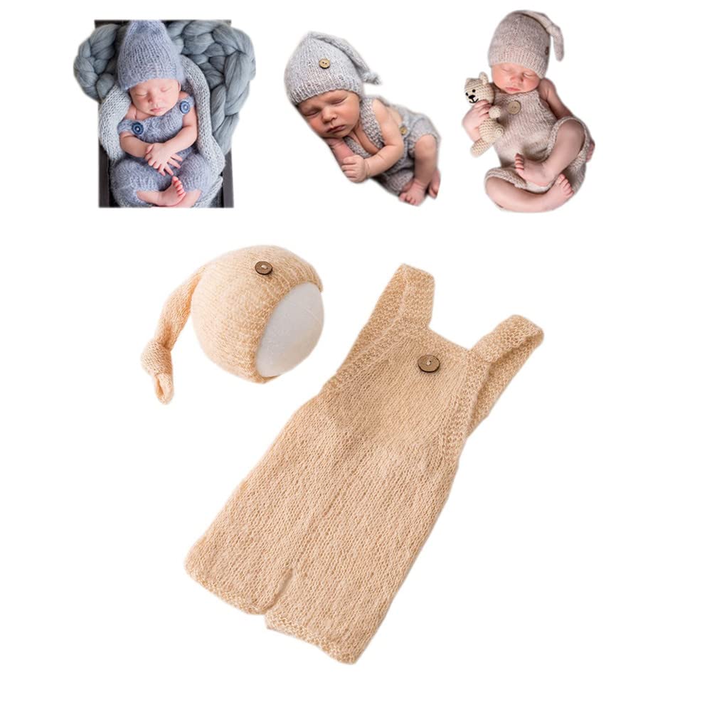 Fashion Cute Newborn Boy Girls Baby Costume Outfits Photography Props Hat Pants