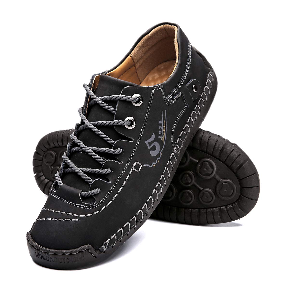 alcubieree Mens Leather Casual Shoes Comfortable Fashion Sneakers Loafers Lightweight Dress Walking Driving Shoes for Men（Size 7.5-13）